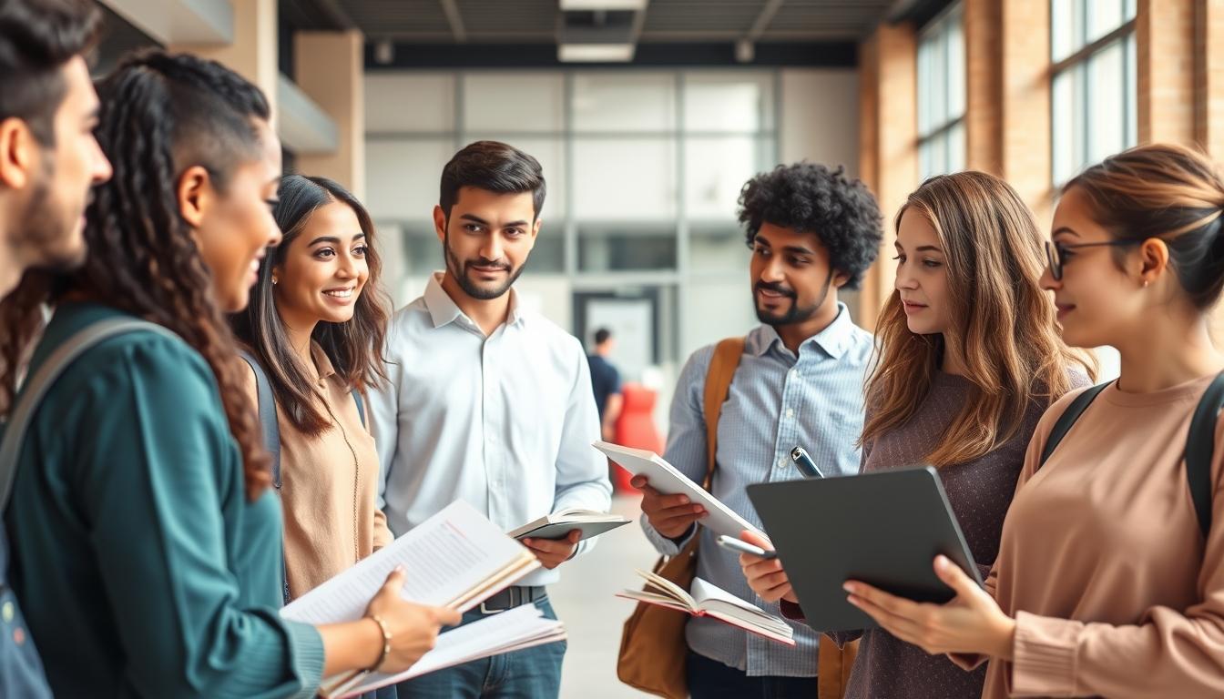 Student using learning strategies while studying